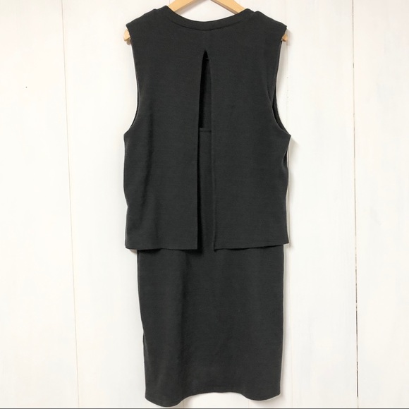 Sophie Rue Grey Layered Ribbed Mini Dress - Picture 4 of 7